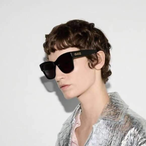 Gucci GG1789S 004 Square Sunglasses - Peach / Brown main image 5
